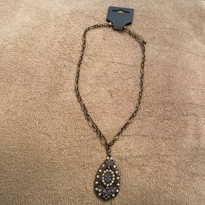 Brass necklace with pendant